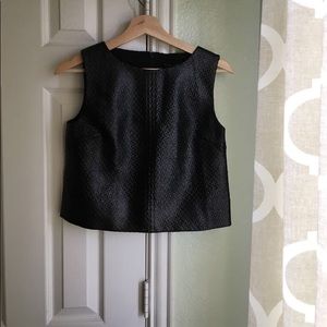 Banana republic faux leather crop top